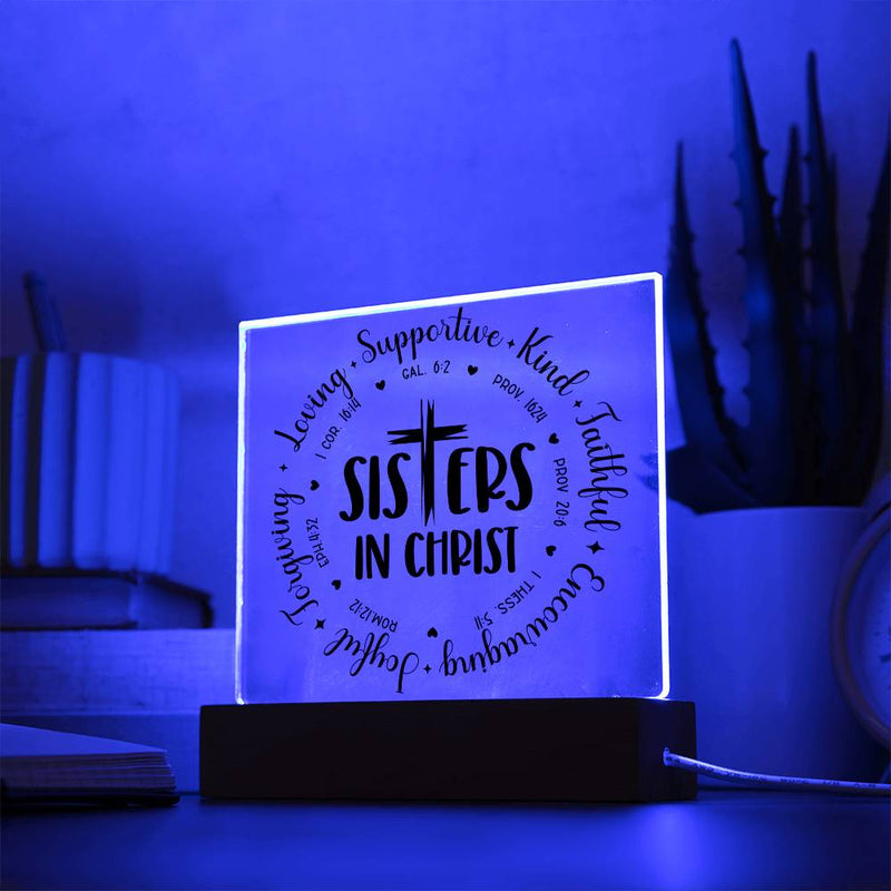 Sisters in Christ - Surrounded by Scriptures Plaque