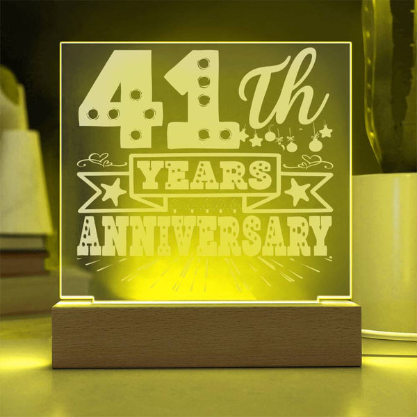 41st Year Celebration LED Acrylic Plaque