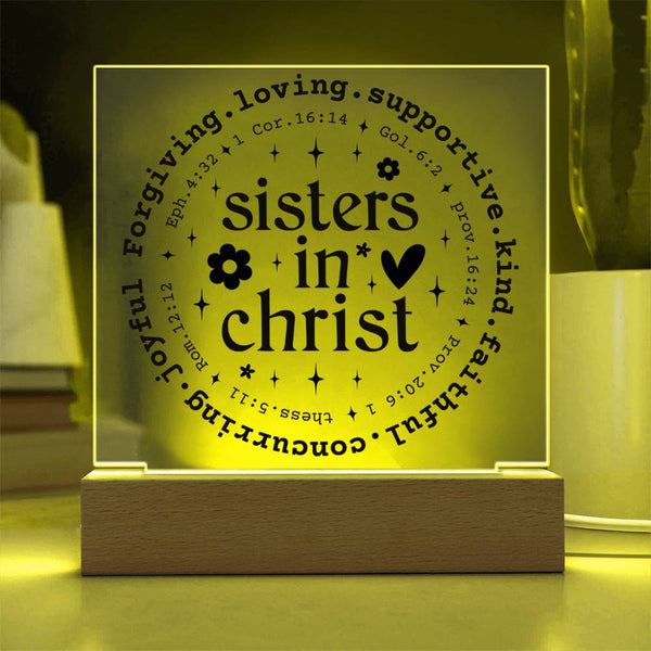 Sisters in Christ - Flower Design with Scriptures Plaque