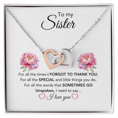 To My Sister – A Love Beyond Words Necklace