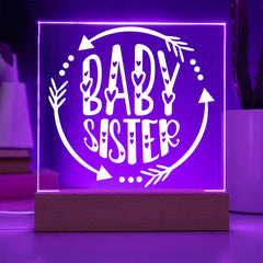 Baby Sister – Forever Adored, Always Protected Plaque