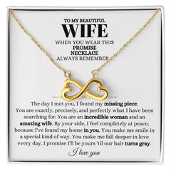 To My Wife - Promise Endless Love Necklace Gift Set