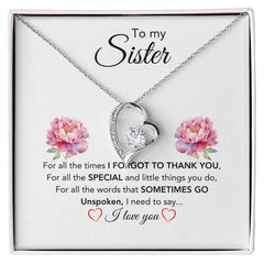 To My Sister – A Love Beyond Words Necklace