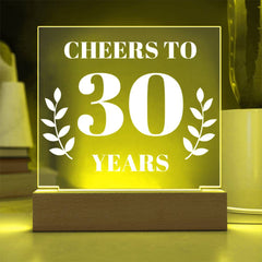 Cheers to 30 Years Laurel Plaque