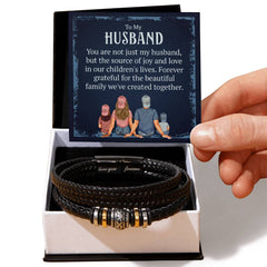 To My Husband – Our Beautiful Family - Men's Bracelet