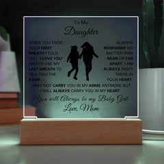 Gift For Daughter, Personalized Acrylic Crystal Gift for Daughter, Gift From Mother To Daughter