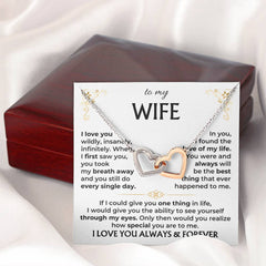 Gift for Wife - I Love You Wildly, Insanely, Infinitely Necklace