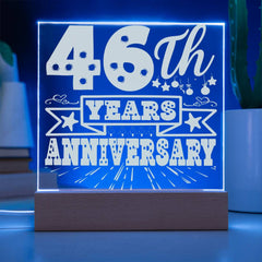 Festive 46th Anniversary LED Plaque