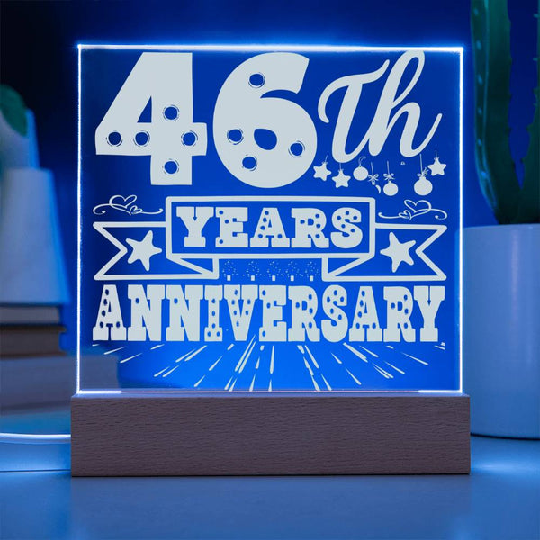 Festive 46th Anniversary LED Plaque
