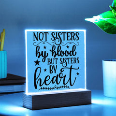 Not Sisters by Blood But Sisters by Heart - Stars Design Plaque