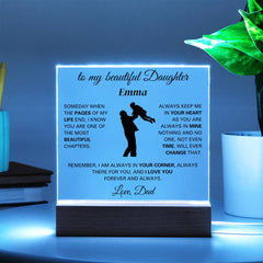 Gift For Daughter, Engraved Acrylic Keepsake for Daughter, Personalized Gift, Lasting Memory