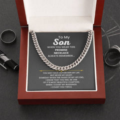 Christmas Bracelet for Son, Stylish Jewelry Gift with Sentimental Message, Holiday Keepsake, To My Son