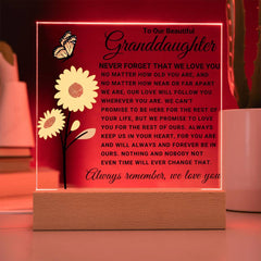 Granddaughter Gift Acrylic, Meaningful Loving Keepsake, Elegant Display for Cherished Memories