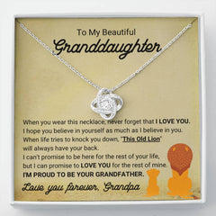 To My Beautiful Granddaughter - I’ll Always Have Your Back, Love Grandpa