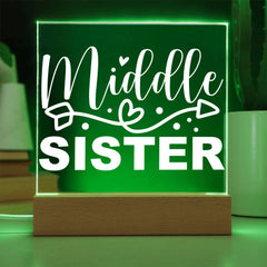 Middle Sister – The Heart of the Family Plaque