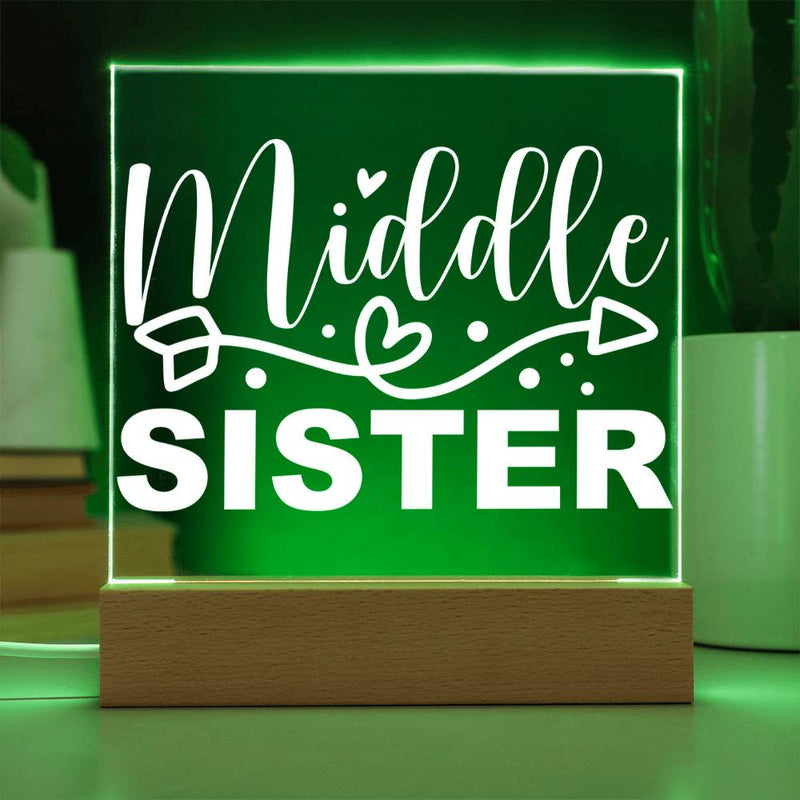 Middle Sister – The Heart of the Family Plaque