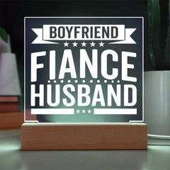 From Boyfriend to Husband – All In One LED Plaque
