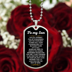 Dog Tag for Son – Inspirational Message of Strength and Love