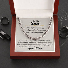 Cuban Link Chain Necklace, Gifts for Son, Stylish Jewelry for Him, Birthday & Graduation Gift