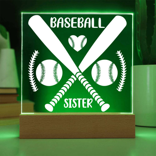 Baseball Sister – Big Heart, Bigger Cheers Plaque