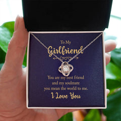 To My Lovely Girlfriend, Gifts for My Girlfriend, Shimmering Pendant Necklace, Sweet Gift for Girlfriend with Love Note