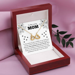 To My Loving Mom - Thank You for Always Standing by My Side Necklace