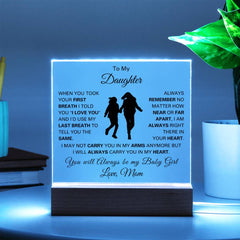 Gift For Daughter, Personalized Acrylic Crystal Gift for Daughter, Gift From Mother To Daughter
