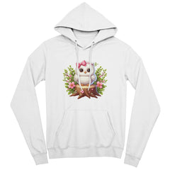 Cute Owl on Tree Stump – Floral Spring Tee