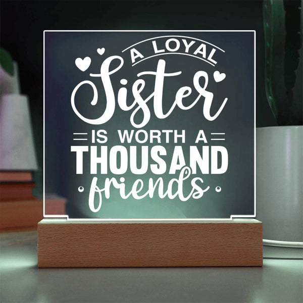 A Loyal Sister Is Worth a Thousand Friends Plaque