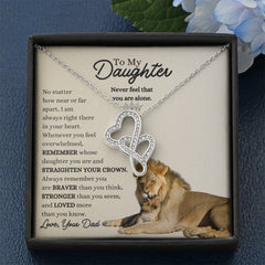 To My Daughter – Always Remember You Are Loved, Inspirational Necklace from Dad