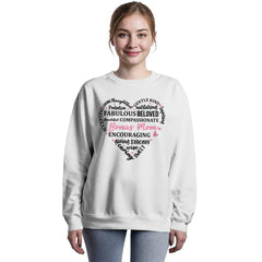 Fabulous Bonus Mom Heart Design Shirt