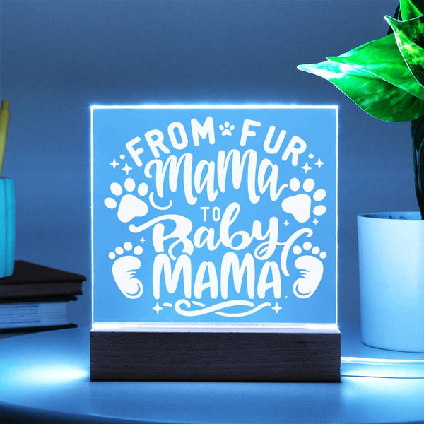 From Fur Mama to Baby Mama Plaque