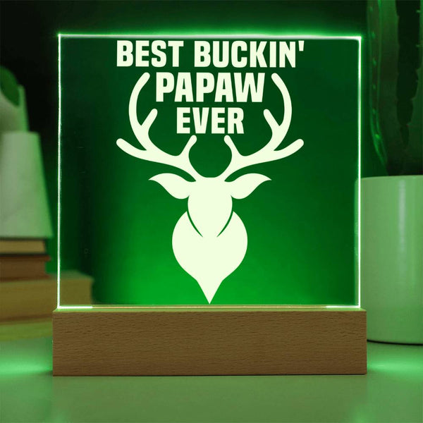 Best Buckin' Papaw Ever – Deer Hunter Gift Plaque