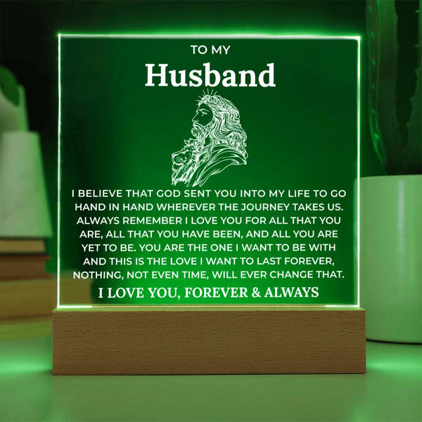 To My Husband Plaque - God Sent You to Me