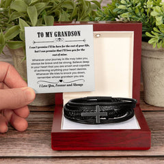 Bracelet For Grandson, Custom Jewelry Gift, Inspirational Keepsake For Grandson, Graduation Bracelet, Birthday Gift