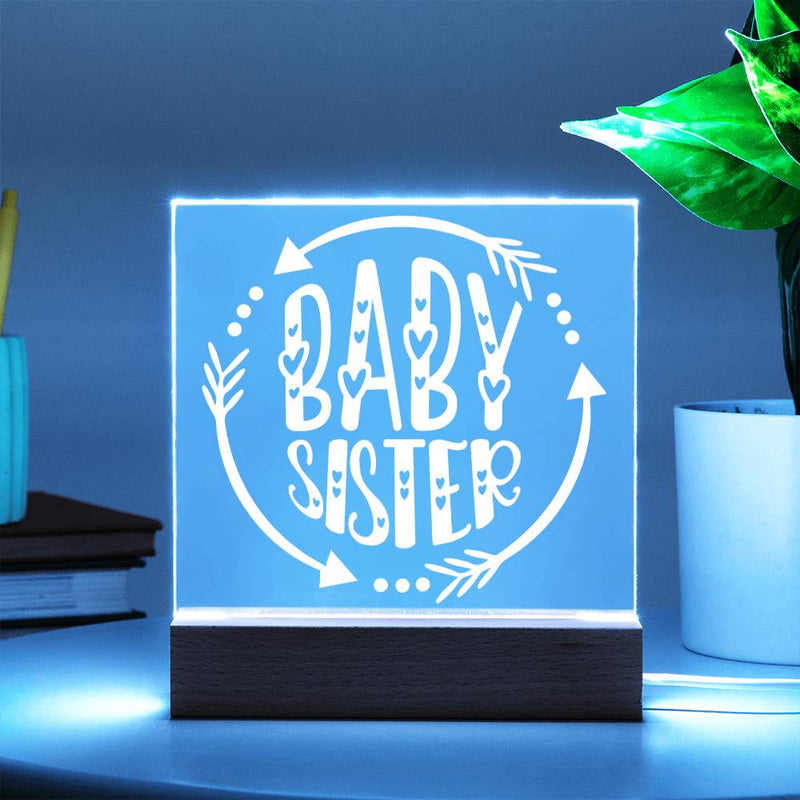 Baby Sister – Forever Adored, Always Protected Plaque