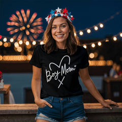 Boy Mom Love – Minimalist Heart Tee