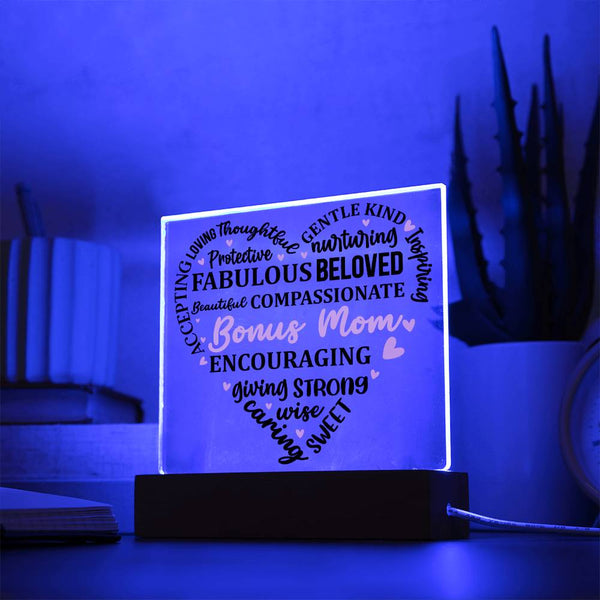 Bonus Mom Word Heart – You’re All This & More Plaque