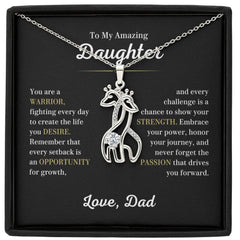 To My Amazing Daughter - Warrior Necklace Gift from Dad