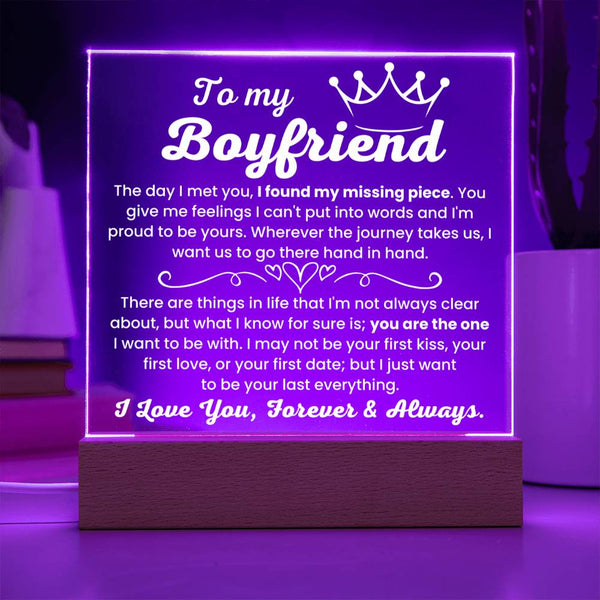 To My Boyfriend - You Are the One – Always Have Been Plaque
