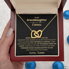 Classic Necklace Gift for Granddaughter, Jewelry Keepsake With Timeless Meaning, Interlocking Hearts Necklace
