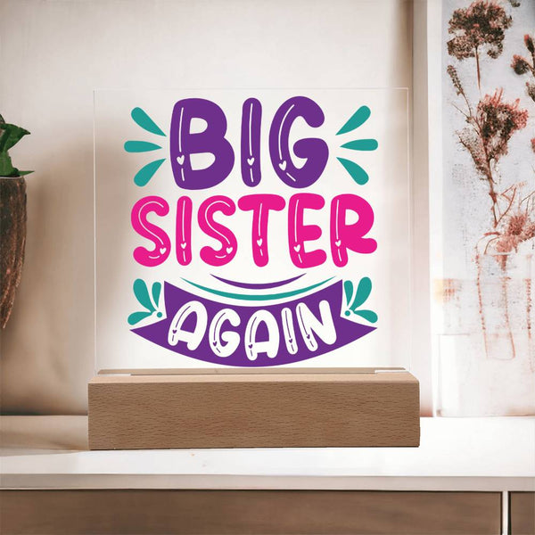 Big Sister Again - Double the Love Plaque