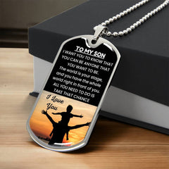 Dog Tag for Son from Dad – Inspirational Gift for a Lifetime