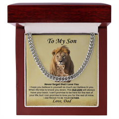 To My Son – 'Never Forget I Love You' Necklace from Dad