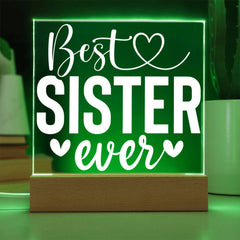 Best Sister Ever – Period Acrylic Plaque