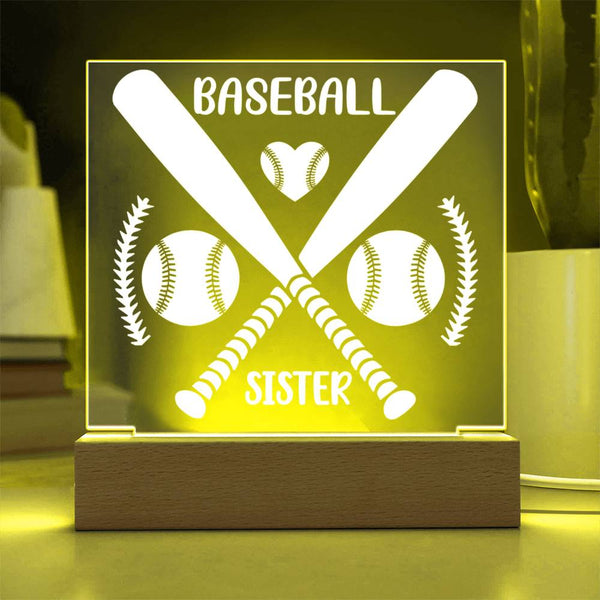 Baseball Sister – Big Heart, Bigger Cheers Plaque