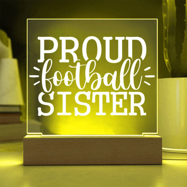 Proud Football Sister – Game Day Vibes Plaque