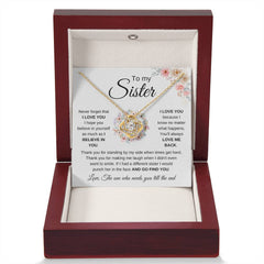 To My Sister – I Believe In You Necklace