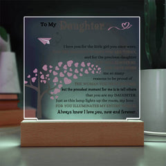 Birthday Gift for Daughter, Acrylic Plaque for Daughter