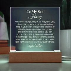 Gift For for Son, Inspirational Acrylic Plaque for Son, Meaningful Gift with Love Message